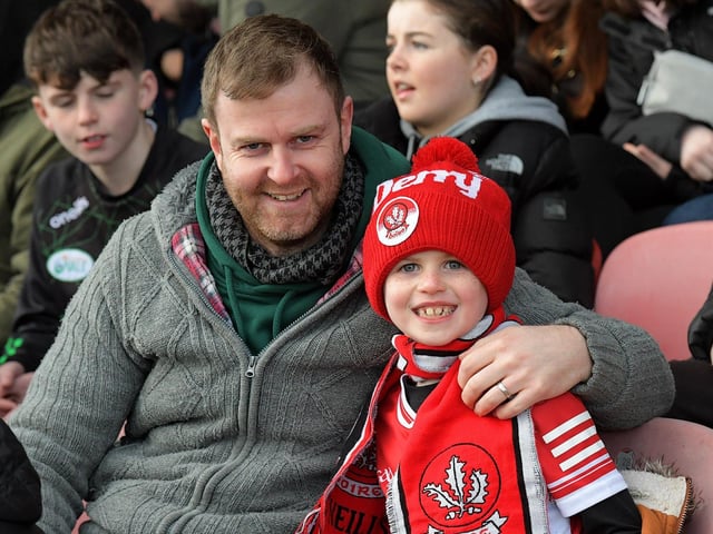Fans in Celtic Park on Saturday for Derry’s game against Dublin. Photo: George Sweeney