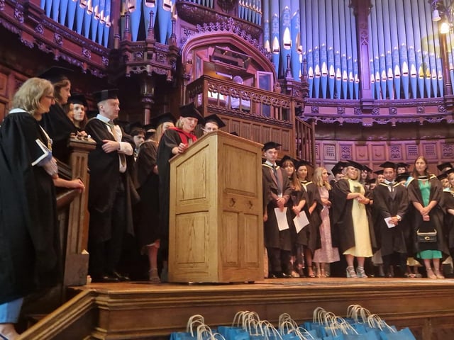 Dr Clare Puddifoot, Senior Lecturer in Physiology, School of Medicine, at the graduation ceremony.