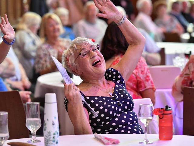 Jazz fans enjoy the Jive Aces performance in the Guildhall. Photo: George Sweeney