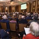 2017: The packed room for a Defective Blocks Information Evening held in An Grianan Hotel. DER2517-138KM