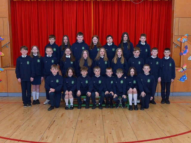 Mrs McConnell's P7 leavers class at St Patrick’s Primary School. Photo: George Sweeney. DER2321GS – 84