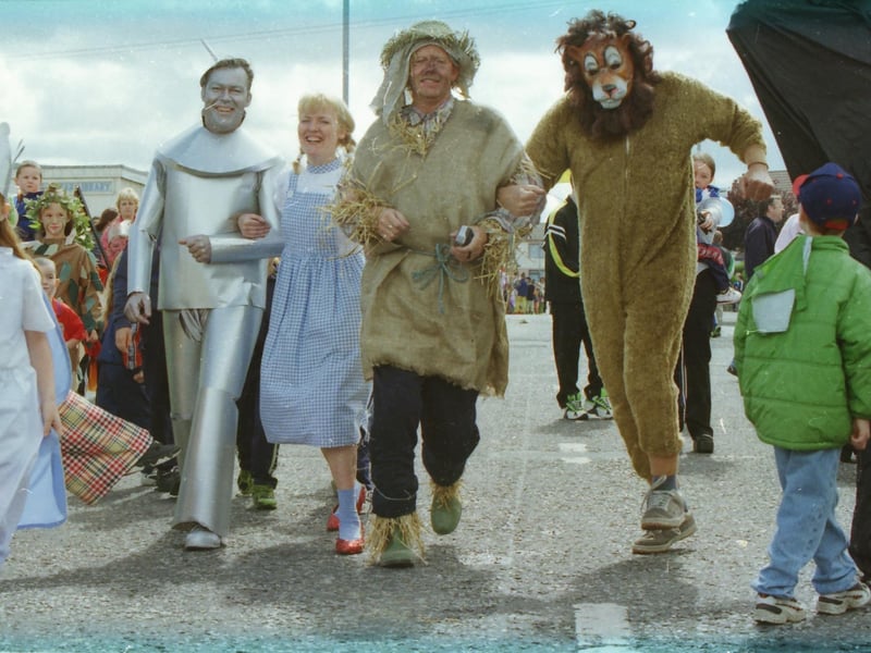 Colourful characters at the Creggan Festival Parade.