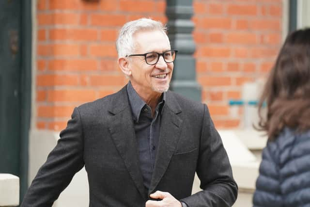 Gary Lineker has told reporters outside his London home that he stands by his criticism of the Government’s immigration policy and does not fear suspension by the BBC.