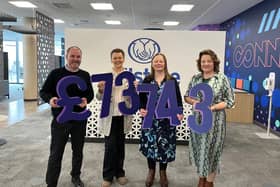 Jonathan Smyth, Action Mental Health; Joy Chambers, Allstate; Siobhan Holland, Allstate; and Jane Robertson, Action Mental Health.