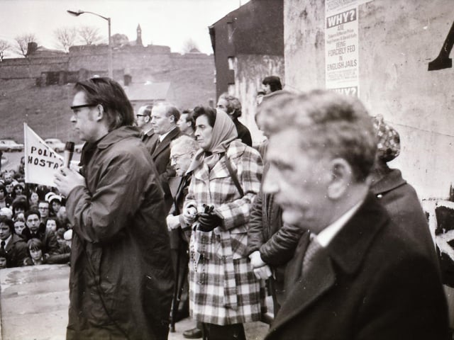 The third anniversary of Bloody Sunday is marked in Derry in January 1975.