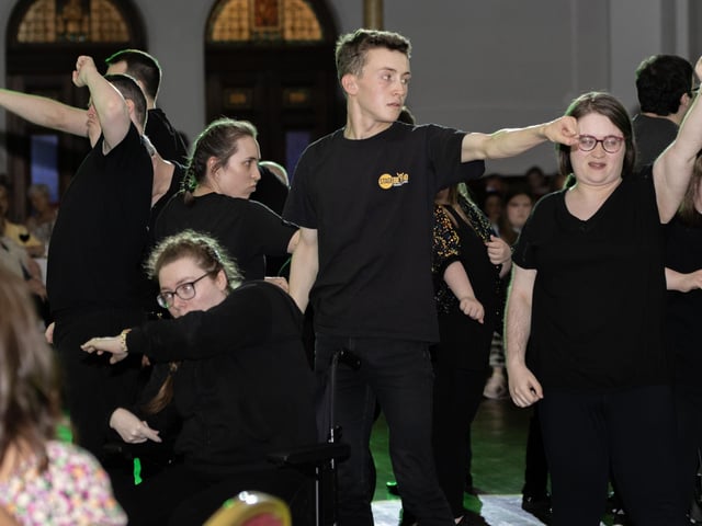 The recent highly acclaimed variety show performance of 'Unstoppable' in St Columb's Hall, Derry by the locally based Stage Beyond Theatre Company for young adults with learning disabilities supported by National Lottery funding through the Arts Council of Northern Ireland