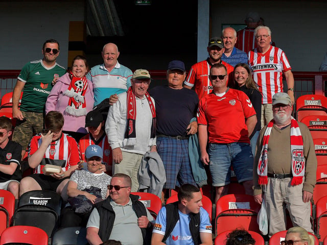 Fans in the Ryan McBride Brandywell Stadium for the Derry City versus Bohemian game on Friday evening. Photo: George Sweeney. DER2322GS – 135