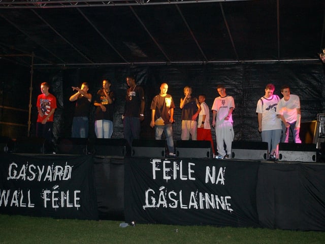 Blazin' Squad playing at Derry Féile in August 2003.