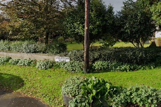 Steelstown/Steelestown Village (Sráidbhaile Stíl). Steelstown seems to be the accepted spelling. Steele was the name of a planter family in the 17th century (Bryson).