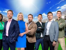 Maggie Alphonso, Mark Pougatch, Jill Douglas, Jonny Wilkinson, Greg Laidlaw, Brian O’Driscoll and Sam Warburton