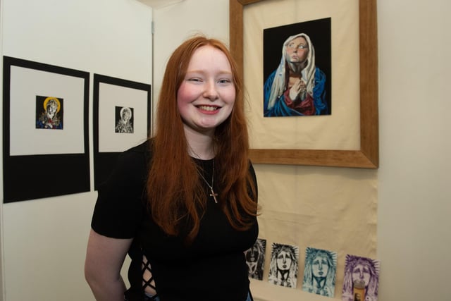 Olivia Thompson pictured at North West Regional College’s Art and Design Showcase at the Lawrence Building on Strand Road.

