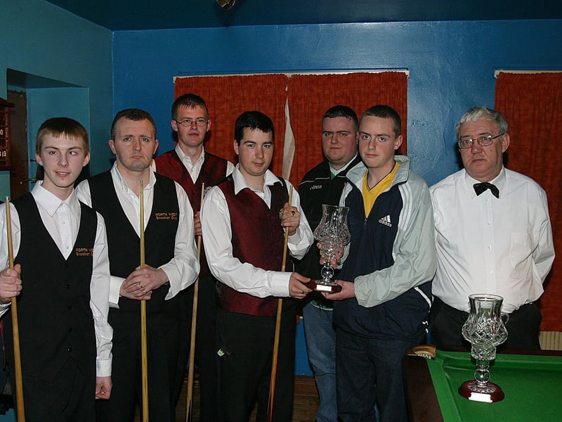 Prize winning snooker players in Derry back in 2003.