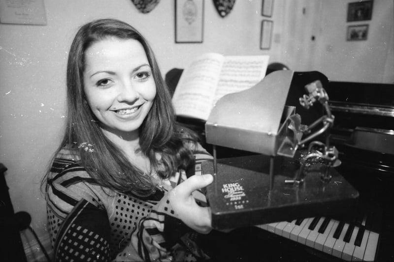 Derry concert pianist Ruth McGinley with her King House Piano Award.