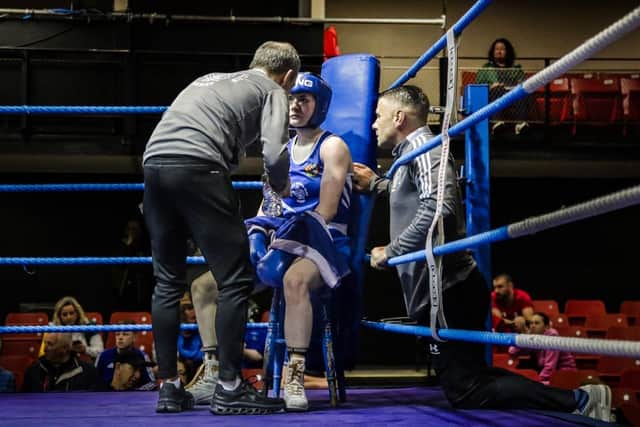 Carleigh getting instructions from coaches ‘Budge’ O’Kane and Christy Doherty