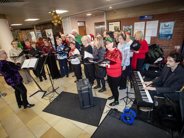 The fantastic Momentum Choir performing at the Derry Credit Union's Santa Saturday event. (Photos: Jim McCafferty Photography) : .