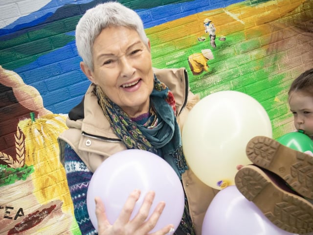 Granny left carrying everything at Saturday's Feile event. : .