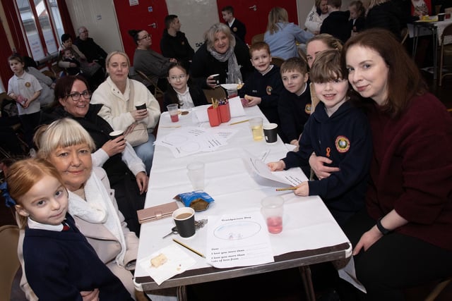 Tea and refreshments during 'Grandparents To School' Day at Holy Child Primary School.