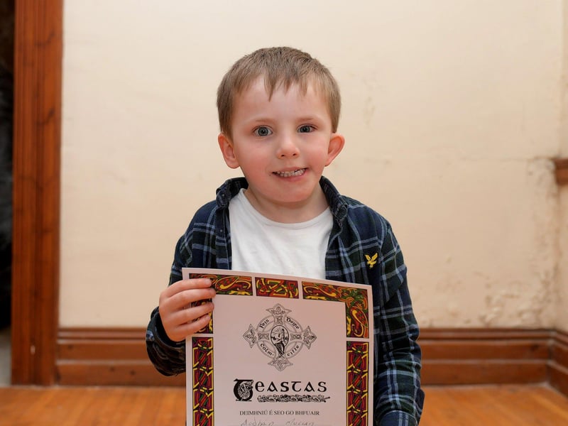 Aodhan Mullan was highly commended for Children’s Verse at the Feis Dhoire Cholmcille on Wednesday at St Columb’s Hall. Photo: George Sweeney.