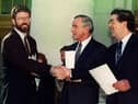 Gerry Adams, Albert Reynolds and John Hume.