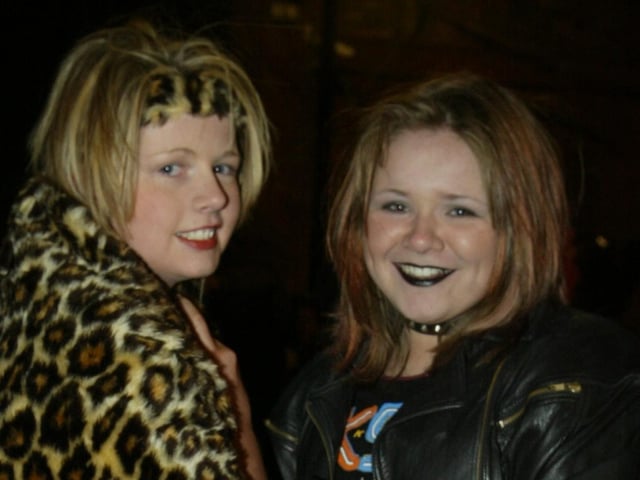 Maria Cusack and Shannon Cavanagh.  (0311JB19):20 YEARS ON: Halloween celebrations in Derry in 2003