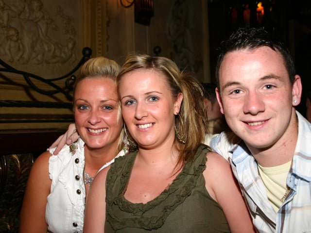 Having a good time at the Mega Bigo leaving are left to right Mariead Millar Micheala McFadden and Declan McKeever 8448 dd : .