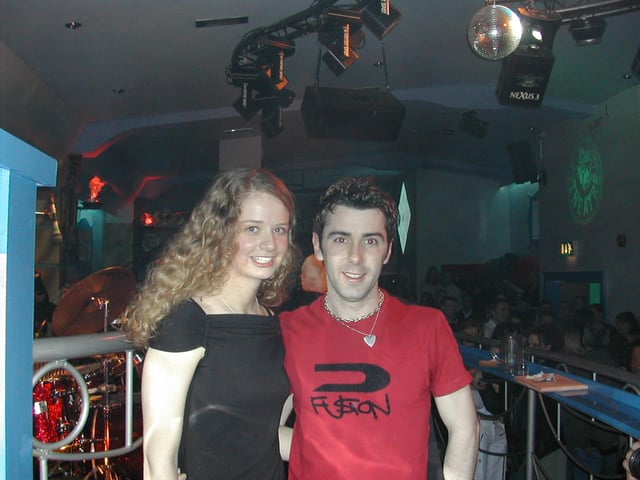 Mickey Joe Harte with Miss Teen Ireland at his charity gig for Lifford Hospice.