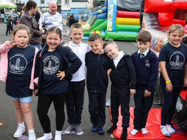 Pupils at the Family Fun Day held in Longtower School playground. (Photo - Deirdre Heaney, nwpresspics)