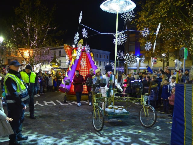 Fun and spectacle at the Derry Christmas Lights parade in 2021. Photo: George Sweeney. DER2147GS – 002