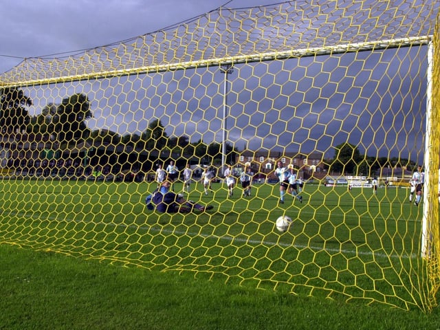 Tommy McCallion converts a penalty against Real Madrid in the 89th minute of Derry City's friendly with the Spanish giants in 2001.