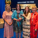 Dr. Lynda Hegarty, Head of Faculty Life and Health Science at NWRC, Bronagh Downey, recipient of the Gerard Finnegan Memorial Award, Eimear Finnegan, Maire Finnegan, and Dr. Catherine O'Mullan, Director of Curriculum and Academic Standards at NWRC.