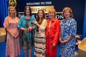 Dr. Lynda Hegarty, Head of Faculty Life and Health Science at NWRC, Bronagh Downey, recipient of the Gerard Finnegan Memorial Award, Eimear Finnegan, Maire Finnegan, and Dr. Catherine O'Mullan, Director of Curriculum and Academic Standards at NWRC.