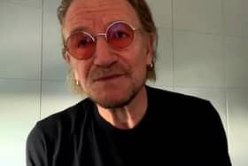 Bono, as he paid tribute to John Hume and David Trimble, in a video message relayed to the Guildhall on Tuesday.
