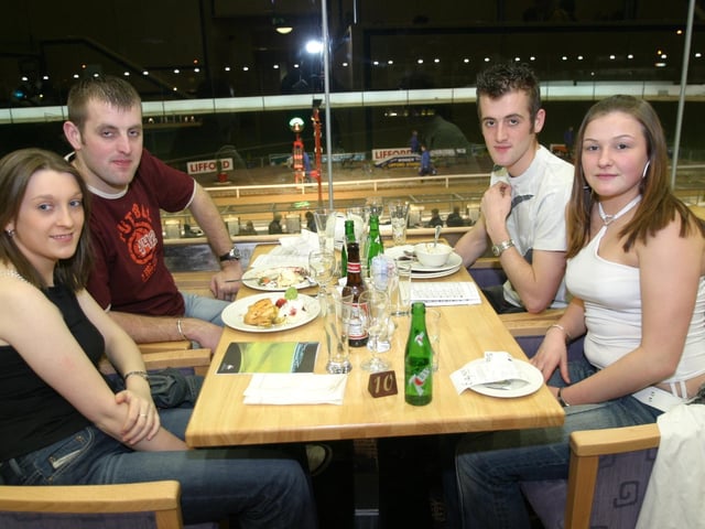 Out and about at the Lifford dog track in early 2004.