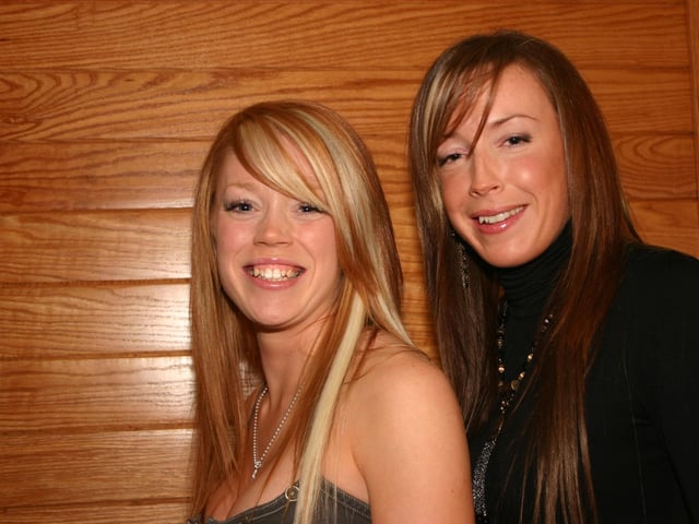 Kirstin pictured with sister Siuan at the party in Dodds. 2298/dd