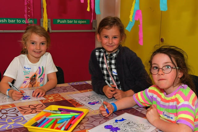 Smiles from these young artists at the Studio 2 Children’s Summer Camp. Photo: George Sweeney. DER2327GS - 019