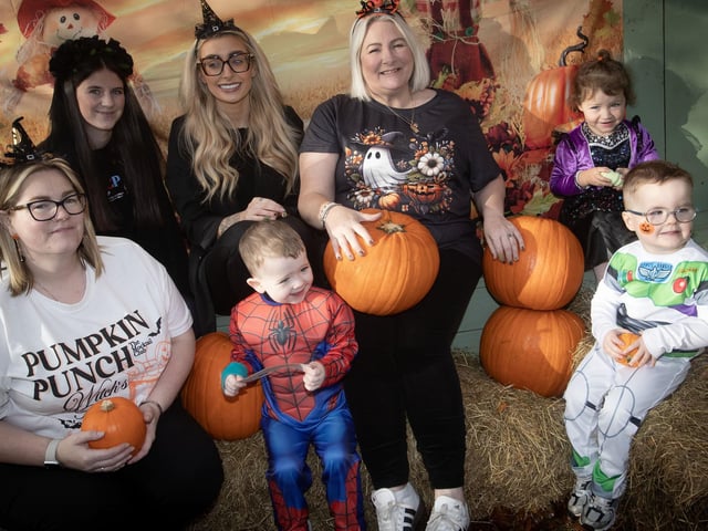 Paula, Natasha, Edel, Sharon, Roise, Caleb and George enjoying the Halloween Celebrations at CPTT (Creggan). (Photos: JIm McCafferty Photography)