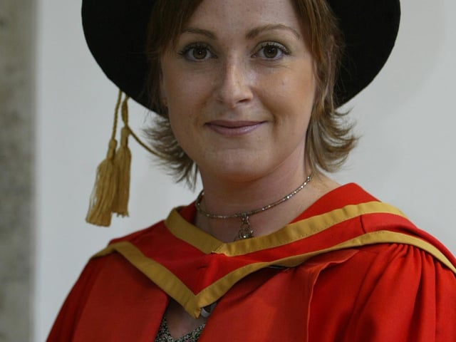 Dr. Shirley Ewart from Magherafelt who was conferred with a Doctor of Philosophy. (1107JB66)