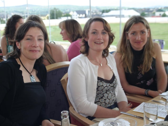 People enjoying a day out at the greyhound races in Lifford, County Donegal 20 years ago back in June 2004.