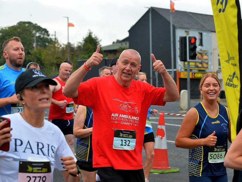 The 2024 Waterside Half Marathon competitors at Dales Corner. Photo: George Sweeney