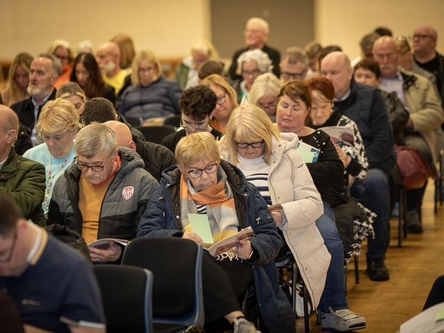 Derry Credit Union members pictured at Monday's AGM in St. Mary's College.