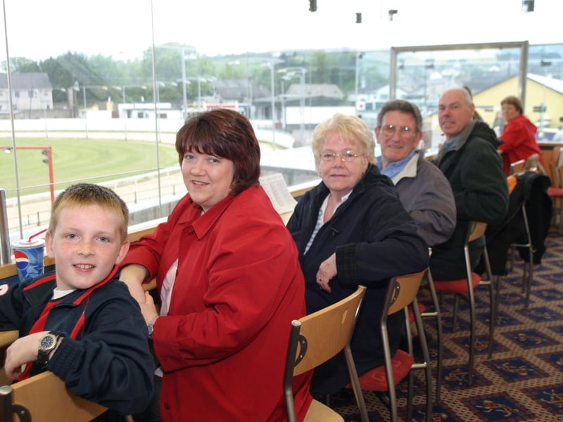 Punters enjoying a night out at the Lifford dog track in May 2004.