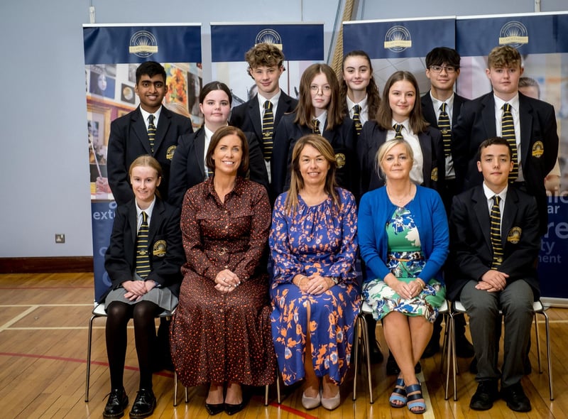 Year 10 Pupil of the Year nominees with Mrs Siobhan McCauley (Principal), Mrs Suzanne Deery (Head of Key Stage 3) and Mrs Siobhan Matthewson (Senior Teacher).