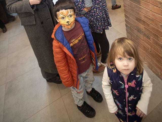Children Eon (1), Aodhan (5) and Alannah (3) on Saturday.