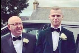 Derry City defender Mark Connolly pictured with his late father Martin.