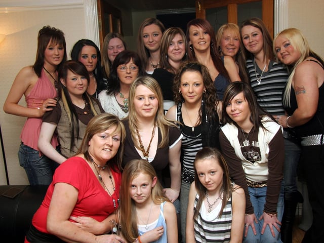 Frends and family join in the birthday celebrations with Cealagh0014JML : Parties and nights out in Derry and Donegal in February 2006.