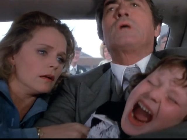 THE OMEN 1976: 'Its all for you Damien'.... Talking of sinister children, The Omen centres around a switched-at-birth little boy Damien Thorn (Harvey Stephens) who is raised by the US ambassador to London Robert Thorn and to his at first unsuspecting wife Katherine (Lee Remick). The trouble starts early and Katherine is struggling to bond with her strange little boy before events spiral out of control. There are many fully fleshed out supporting roles here besides the central family drama with Patrick Troughton as the tortured, repentant priest and the David Warner as the savvy journalist photographer Jennings as well as the chilling Billie Whitelaw as Mrs Baylock, the nanny. The film was directed by Richard Donner and written by David Seltzer and there are many strange tales associated with the filming of it. You may never look at a Rottweiler or rustling trees again. The Omen 2 and 3 are worth a watch as well. Epic scene: the Graveyard. (Image: YouTube)