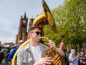 The Second Line parade on Saturday.