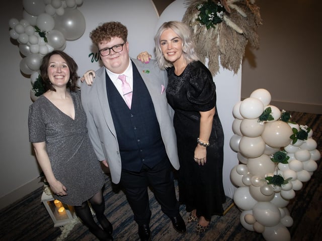 Ms. Catherine Mullin, Tristan Doran and Mrs. Ciara McCallion pictured at Friday night's formal. : .