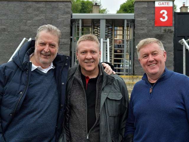 Fans in the Brandywell for Derry City’s game against UCD on Friday evening last. Photo: George Sweeney. DER2320GS – 109