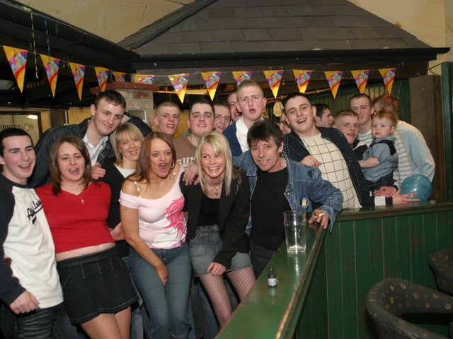Having fun at Derry parties in 2004. Pat McCloskey & Ryan Gallagher